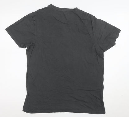 Mountain Warehouse Men’s Grey Cotton Mountain Graphic T-Shirt M