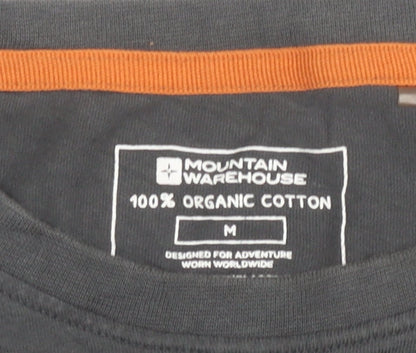 Mountain Warehouse Men’s Grey Cotton Mountain Graphic T-Shirt M