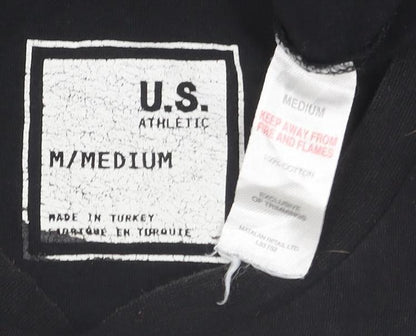 U.S. Athletic Men's Black Medium Graphic Mythology Cotton T-Shirt
