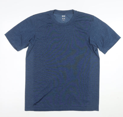Uniqlo Men Blue Dry-EX Short Sleeve Active T-Shirt Size M