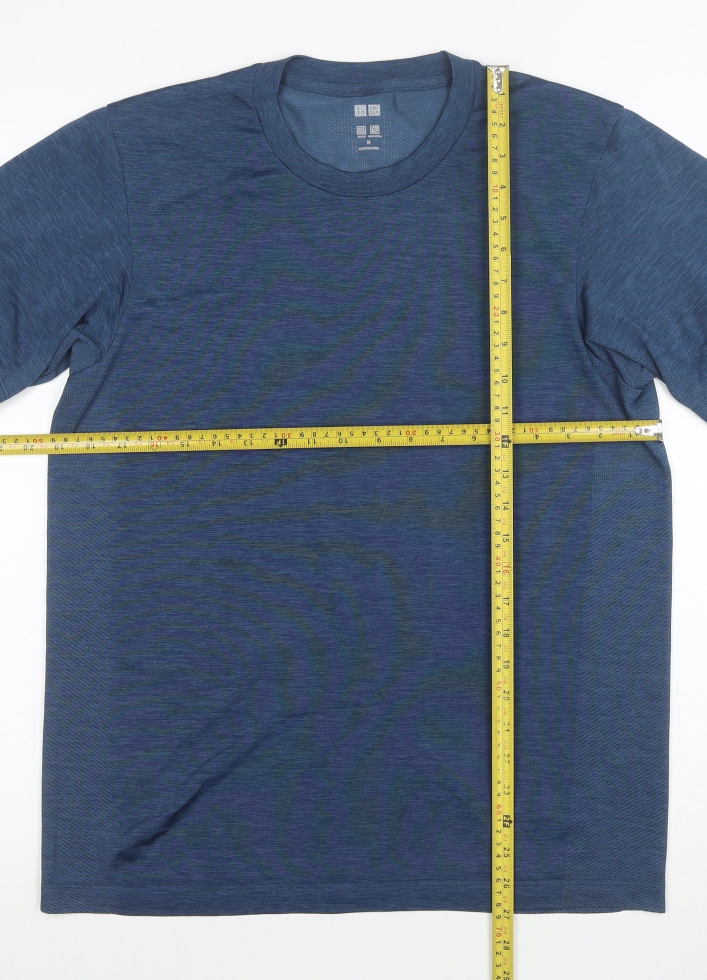Uniqlo Men Blue Dry-EX Short Sleeve Active T-Shirt Size M
