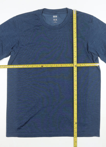 Uniqlo Men Blue Dry-EX Short Sleeve Active T-Shirt Size M