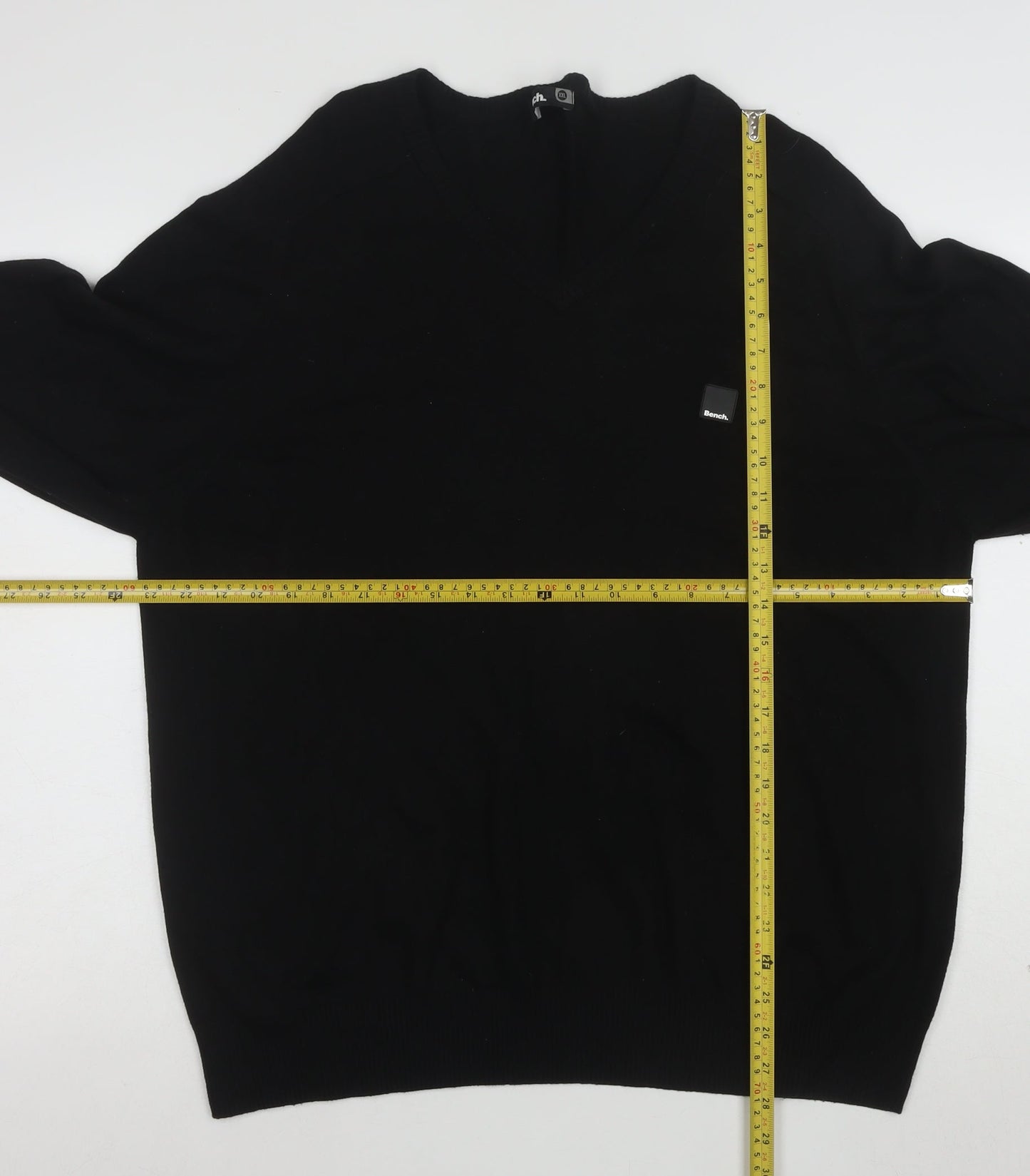 Bench Men's Black 2XL V-Neck Pullover Jumper