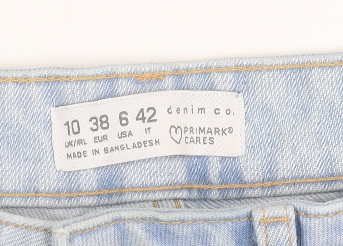 Primark Women’s Blue Denim Cut-Off Shorts Size 10