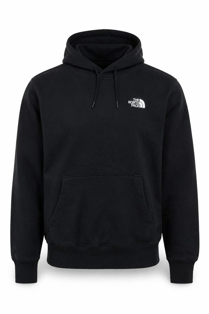 The North Face Mens Black Pullover Hoodie Size L Fleece Lined