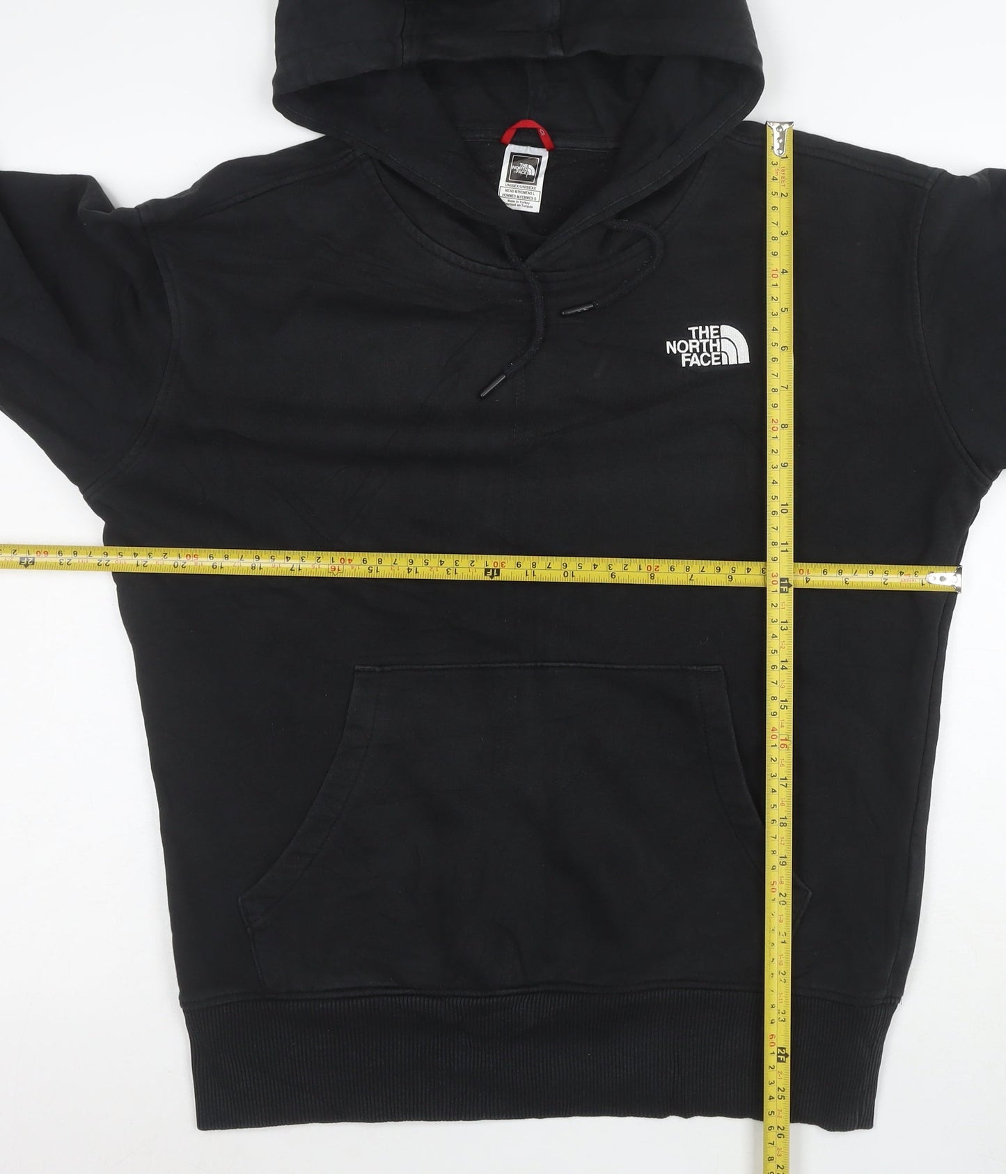 The North Face Mens Black Pullover Hoodie Size L Fleece Lined