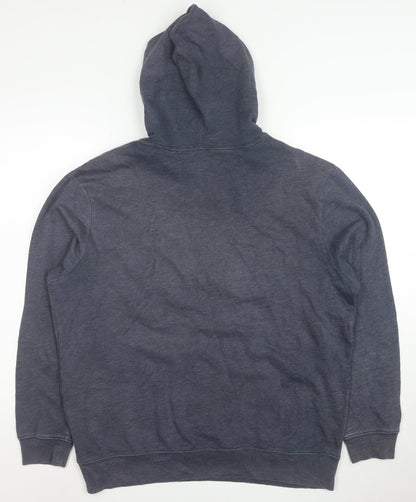 GAP Men's Grey Pullover Hoodie Size L Logo Fleece Sweatshirt