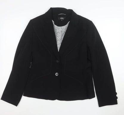 Marks and Spencer Womens Black Size 14 Classic Two-Button Suit Jacket