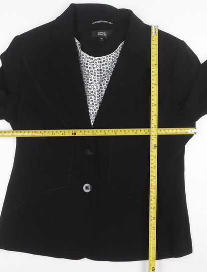 Marks and Spencer Womens Black Size 14 Classic Two-Button Suit Jacket