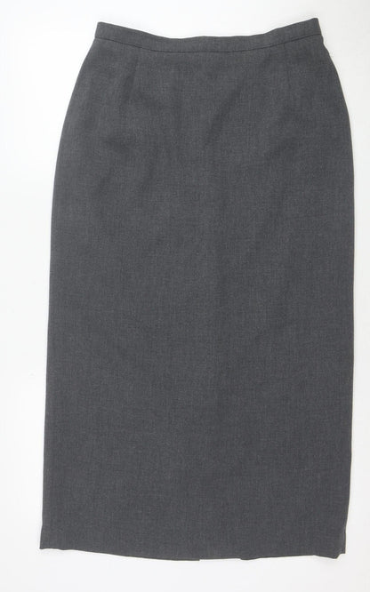Debenhams Women Grey Size 14 Pencil Skirt Knee Length Workwear