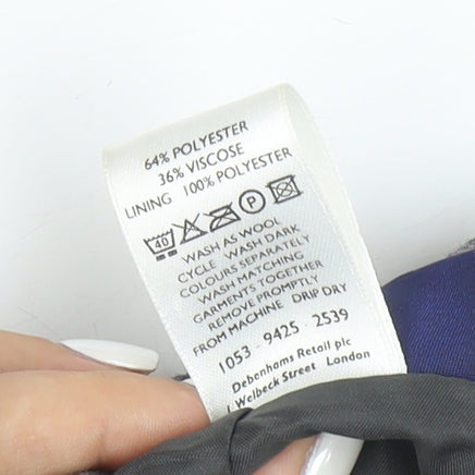 Debenhams Women Grey Size 14 Pencil Skirt Knee Length Workwear
