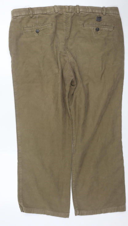 Marks and Spencer Blue Harbour Men's Beige 40W 29L Chino Trousers