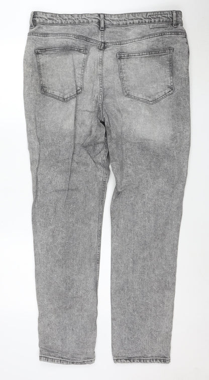 Denim Co Men's Grey Relaxed Tapered Jeans W38 L32