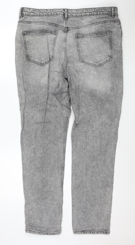 Denim Co Men's Grey Relaxed Tapered Jeans W38 L32