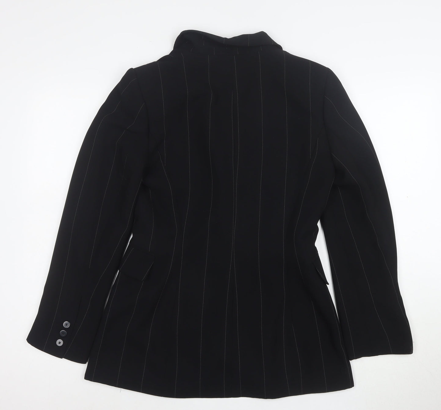 Wallis Women's Black Pinstripe Single-Breasted Blazer Size 10