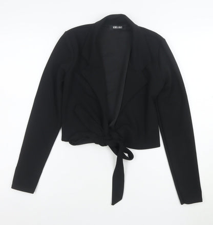 Rebellious Women’s Black Cropped Tie Front Blazer Size 6