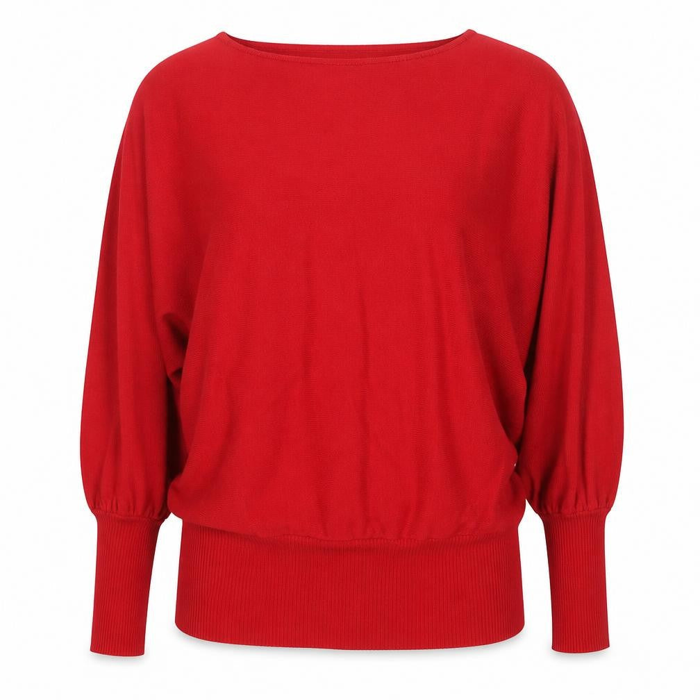 New Look Women Red Size 8 Long Sleeve Pullover Jumper Viscose Blend