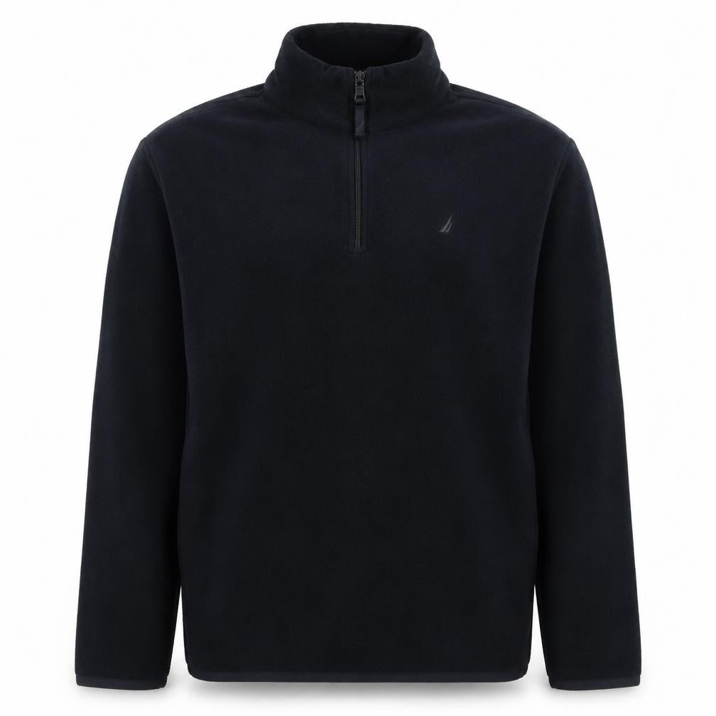 Nautica Women Navy Blue Fleece 1/2 Zip Pullover Sweatshirt M