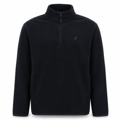 Nautica Women Navy Blue Fleece 1/2 Zip Pullover Sweatshirt M