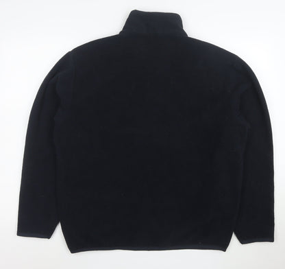 Nautica Women Navy Blue Fleece 1/2 Zip Pullover Sweatshirt M
