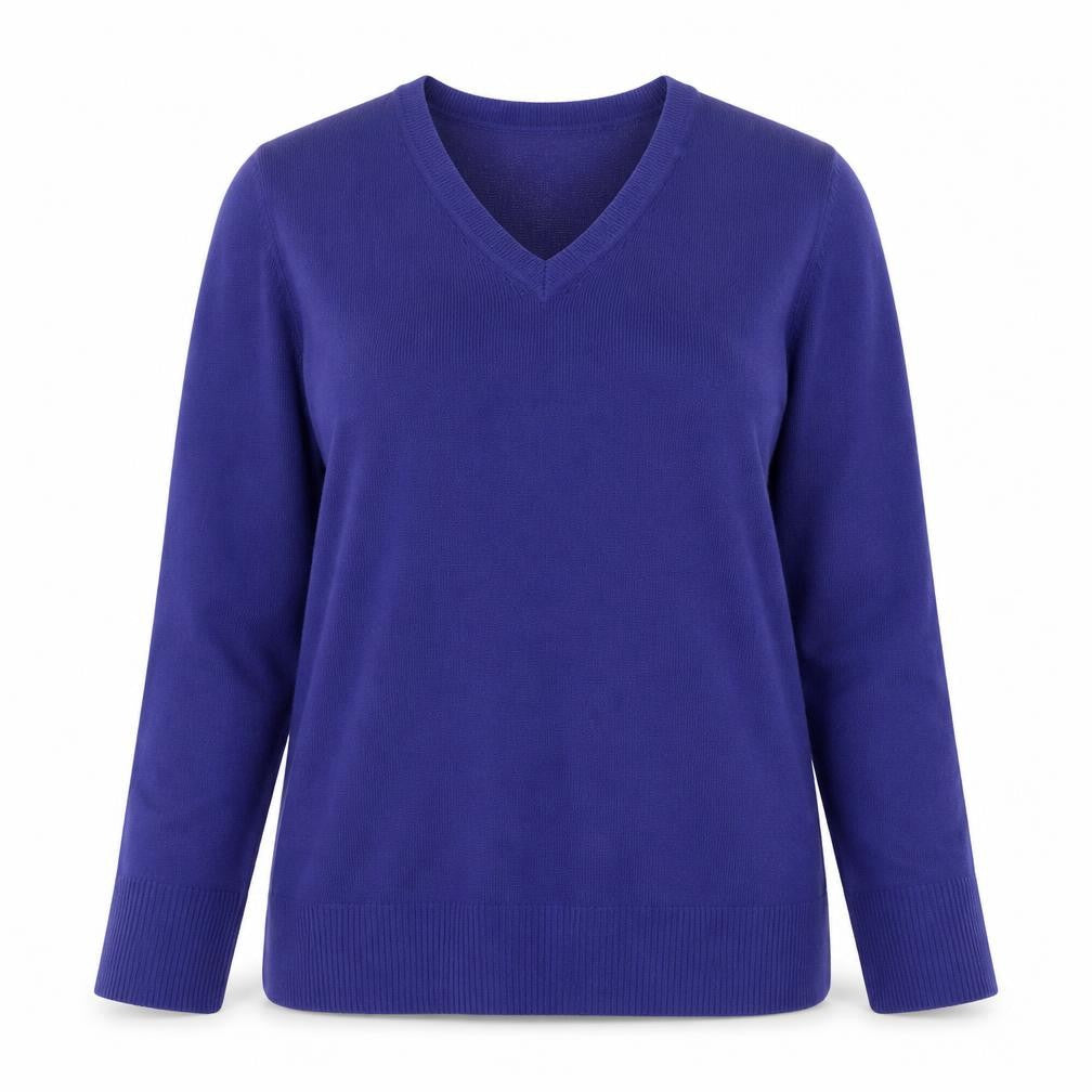 Atmosphere Womens Purple V-Neck Long Sleeve Jumper Size 16
