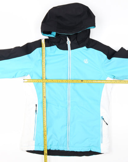 Dare 2B Womens Blue Hooded Ski Jacket UK 10 Water Resistant
