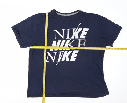 Nike Men's Blue XL Athletic Fit Graphic Sports T-Shirt