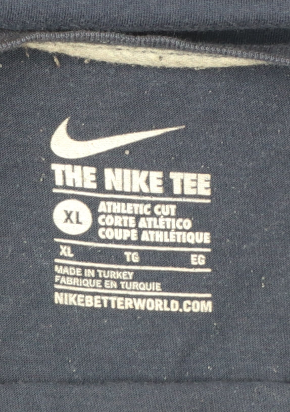 Nike Men's Blue XL Athletic Fit Graphic Sports T-Shirt