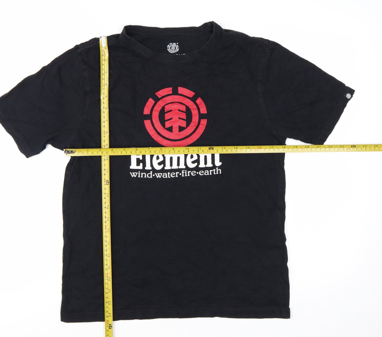 Element Boys Black XL (16 Years) Regular Fit Logo Graphic T-Shirt