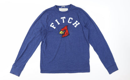 Abercrombie & Fitch Men's Blue Crew Neck Pullover Sweatshirt M