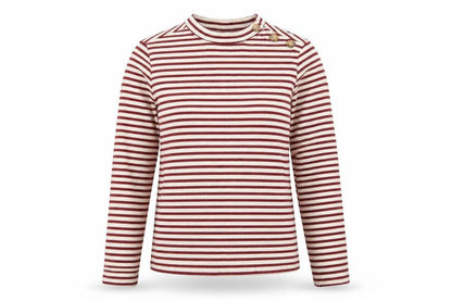 Craghoppers Womens Red Striped Crew Neck Long Sleeve Jumper Size 12