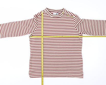 Craghoppers Womens Red Striped Crew Neck Long Sleeve Jumper Size 12