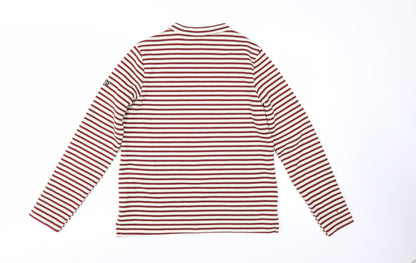 Craghoppers Womens Red Striped Crew Neck Long Sleeve Jumper Size 12