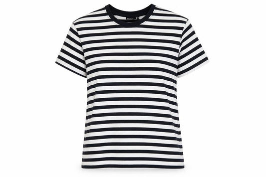 ASOS DESIGN Women's Black & White Striped T-Shirt Size 12 Maternity