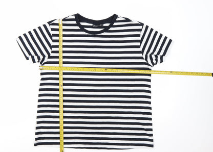 ASOS DESIGN Women's Black & White Striped T-Shirt Size 12 Maternity