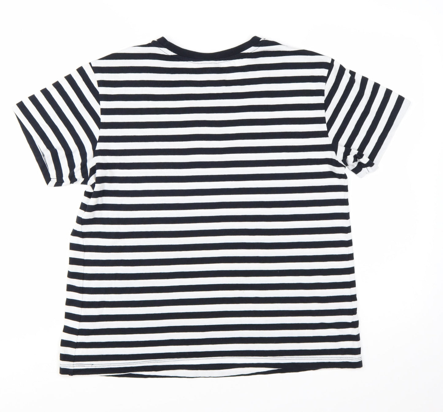 ASOS DESIGN Women's Black & White Striped T-Shirt Size 12 Maternity