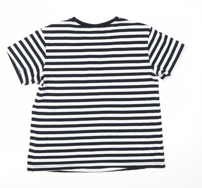 ASOS DESIGN Women's Black & White Striped T-Shirt Size 12 Maternity