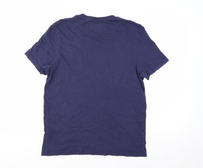 Lyle & Scott Men's Blue Cotton Crew Neck Short Sleeve T-Shirt S