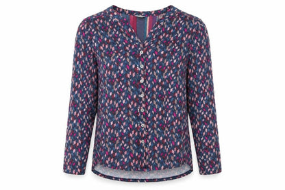 Monsoon Womens Multicoloured Geometric Long Sleeve Blouse UK 16