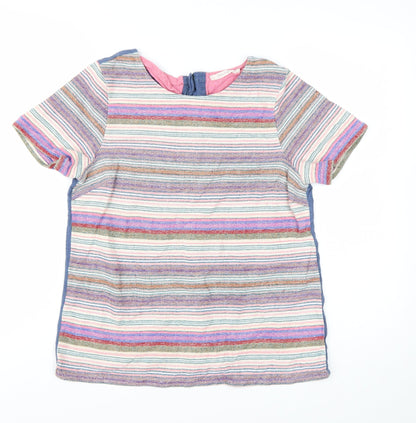 White Stuff Womens Multicoloured Striped Cotton Tunic Blouse Size 12
