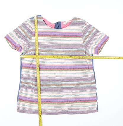White Stuff Womens Multicoloured Striped Cotton Tunic Blouse Size 12