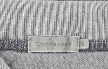 Calvin Klein Jeans Men's Grey Slim Fit Polo Shirt Size M
