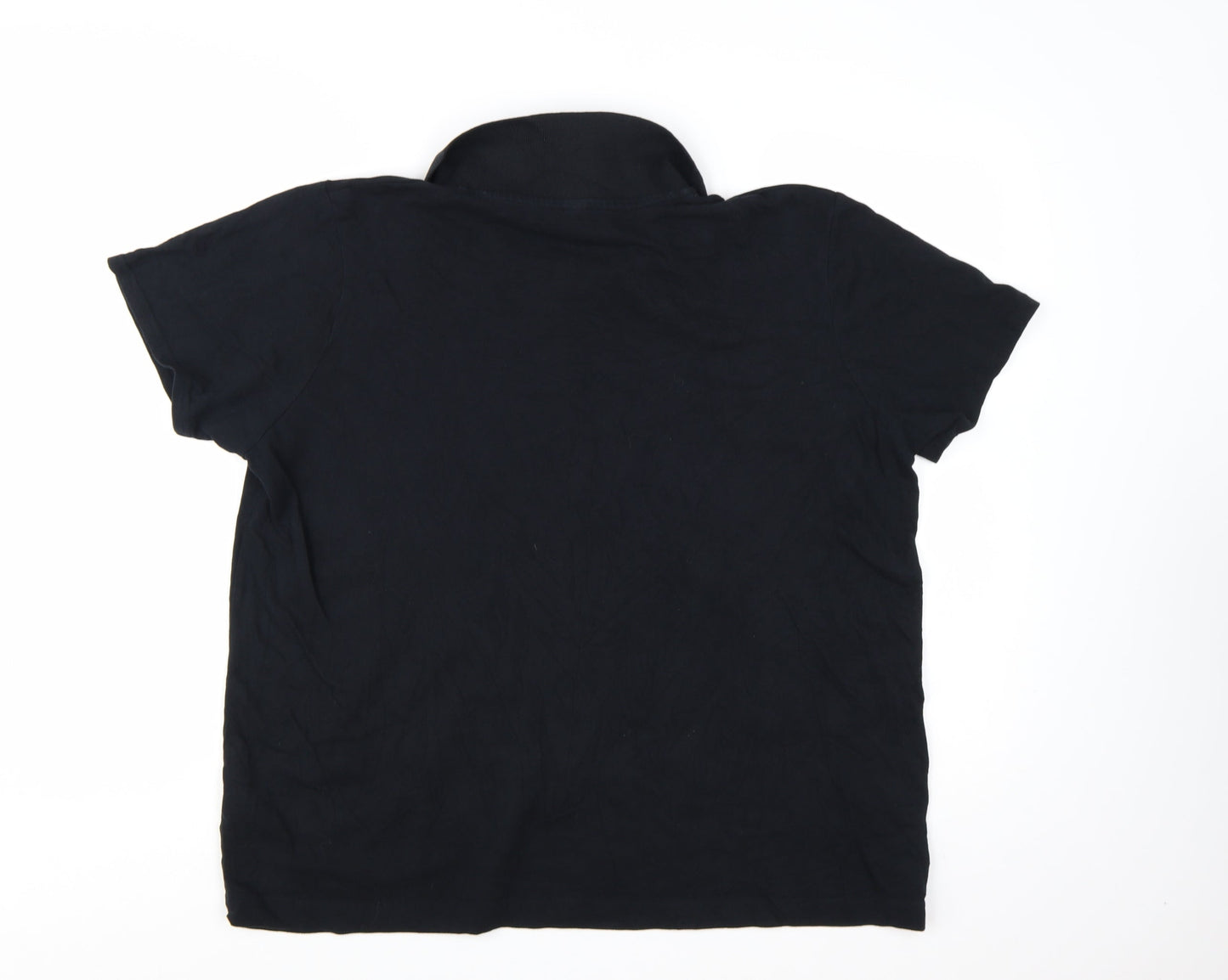 Donnay Men's Black Cotton Short Sleeve Polo Shirt XL