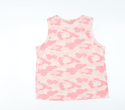 Marks and Spencer Women’s Orange Camouflage Sleeveless Tank Top Size 12