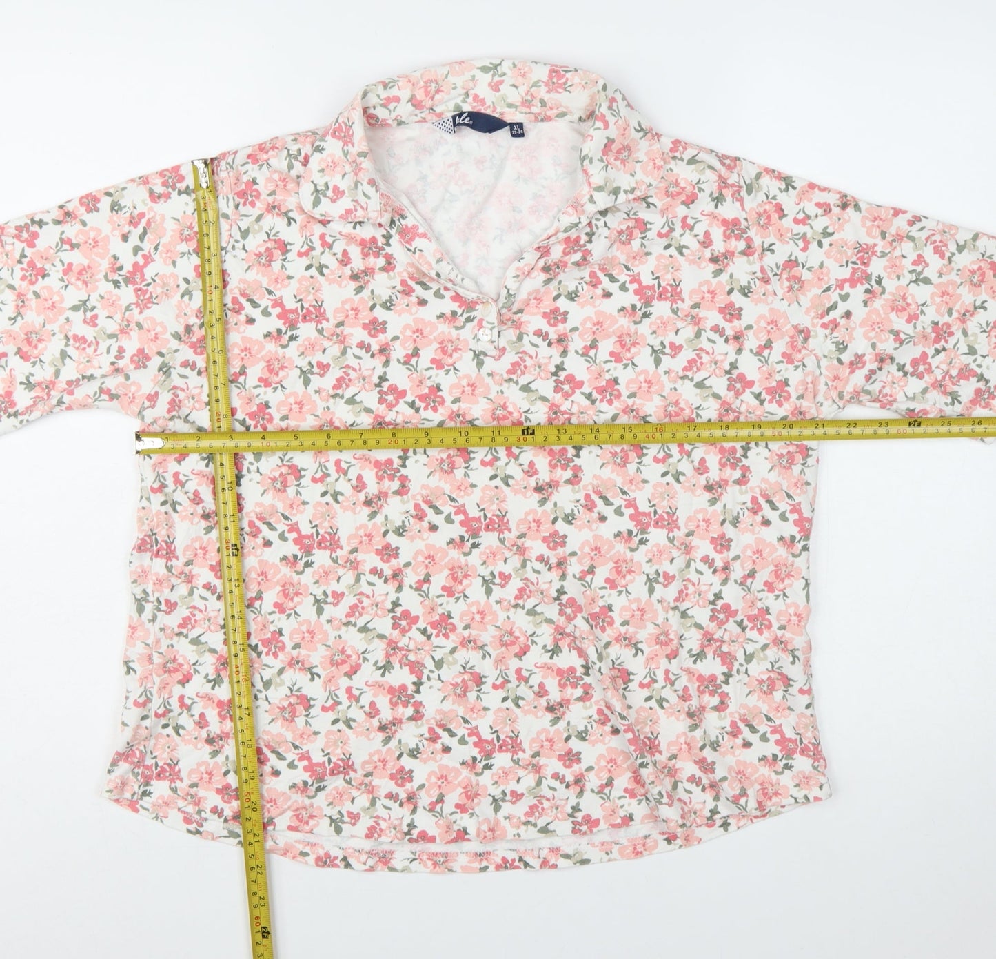 Isle Women's Multicoloured Floral Cotton Collared Button-Up Shirt XL