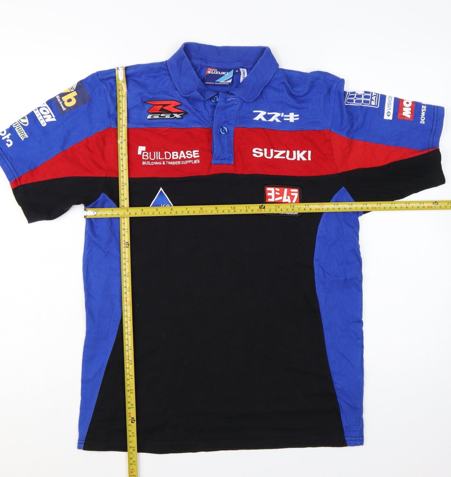 Suzuki Team Buildbase Men's Blue Black Red Polo Shirt Size M