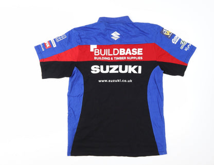 Suzuki Team Buildbase Men's Blue Black Red Polo Shirt Size M