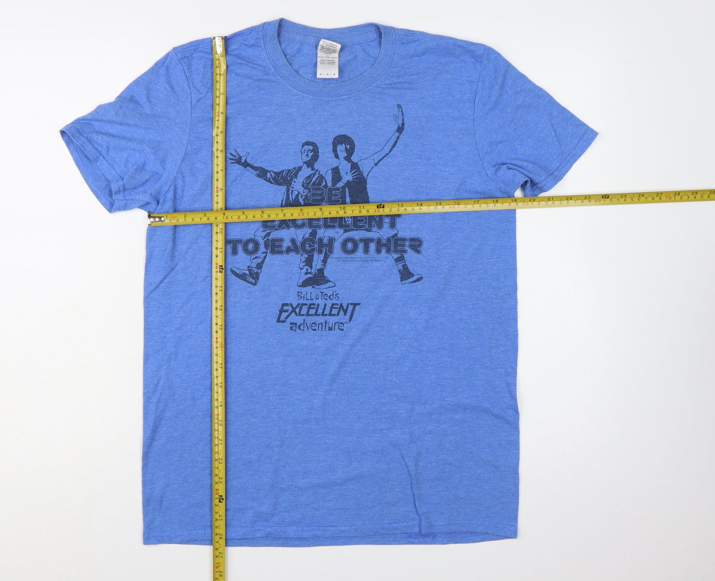 Gildan Men's Blue Bill & Ted's Excellent Adventure Graphic T-Shirt M