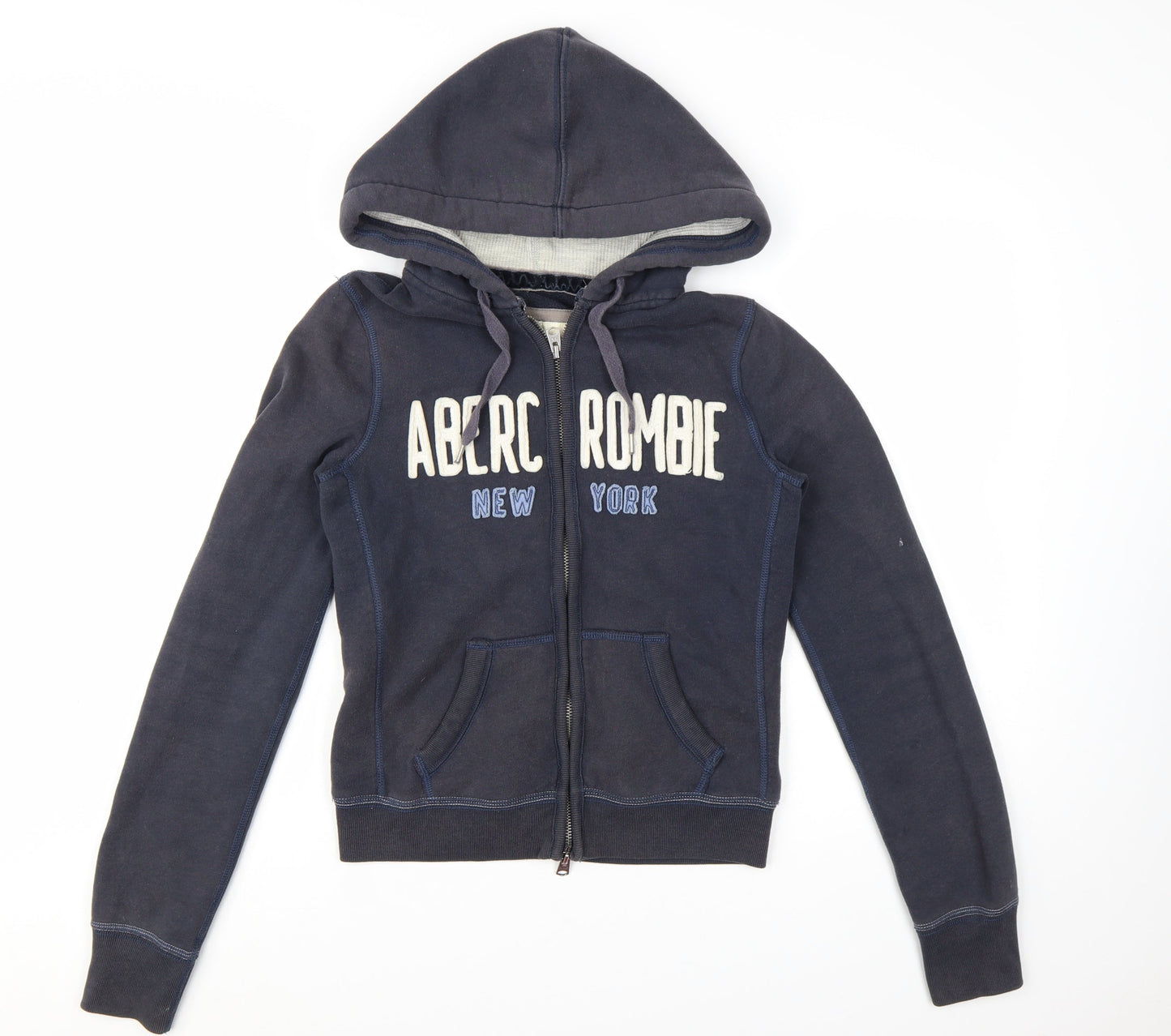 Abercrombie & Fitch Womens Navy Blue Full Zip Hoodie M