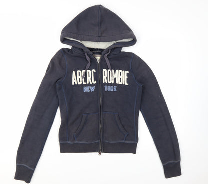 Abercrombie & Fitch Womens Navy Blue Full Zip Hoodie M